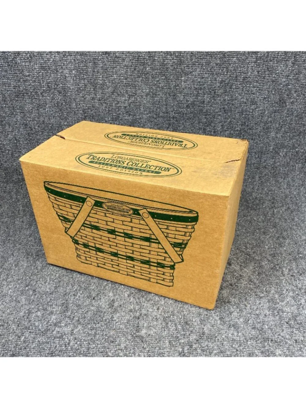 Longaberger Fellowship Basket 1997 Traditions Collection w/ Box & Protector